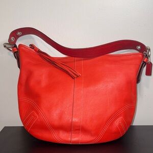 Red Coach soho hobo bag